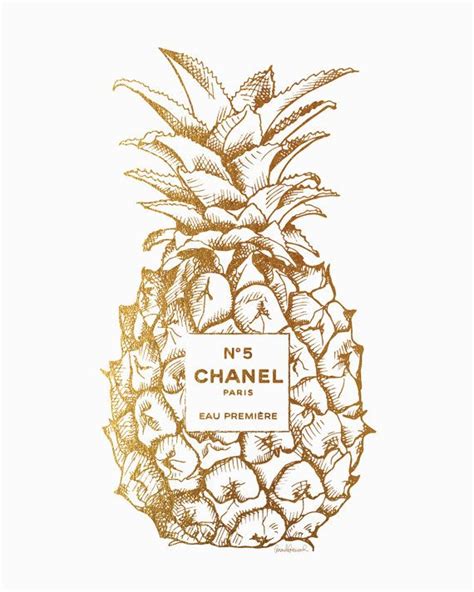 chanel inspired pineapple print